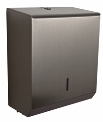 Hand Towel Paper Dispenser -  Brushed Stainless 